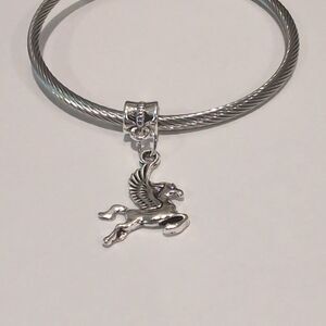 Silver Pegasus Dangle Charm for Pandora Style‎ Bracelet